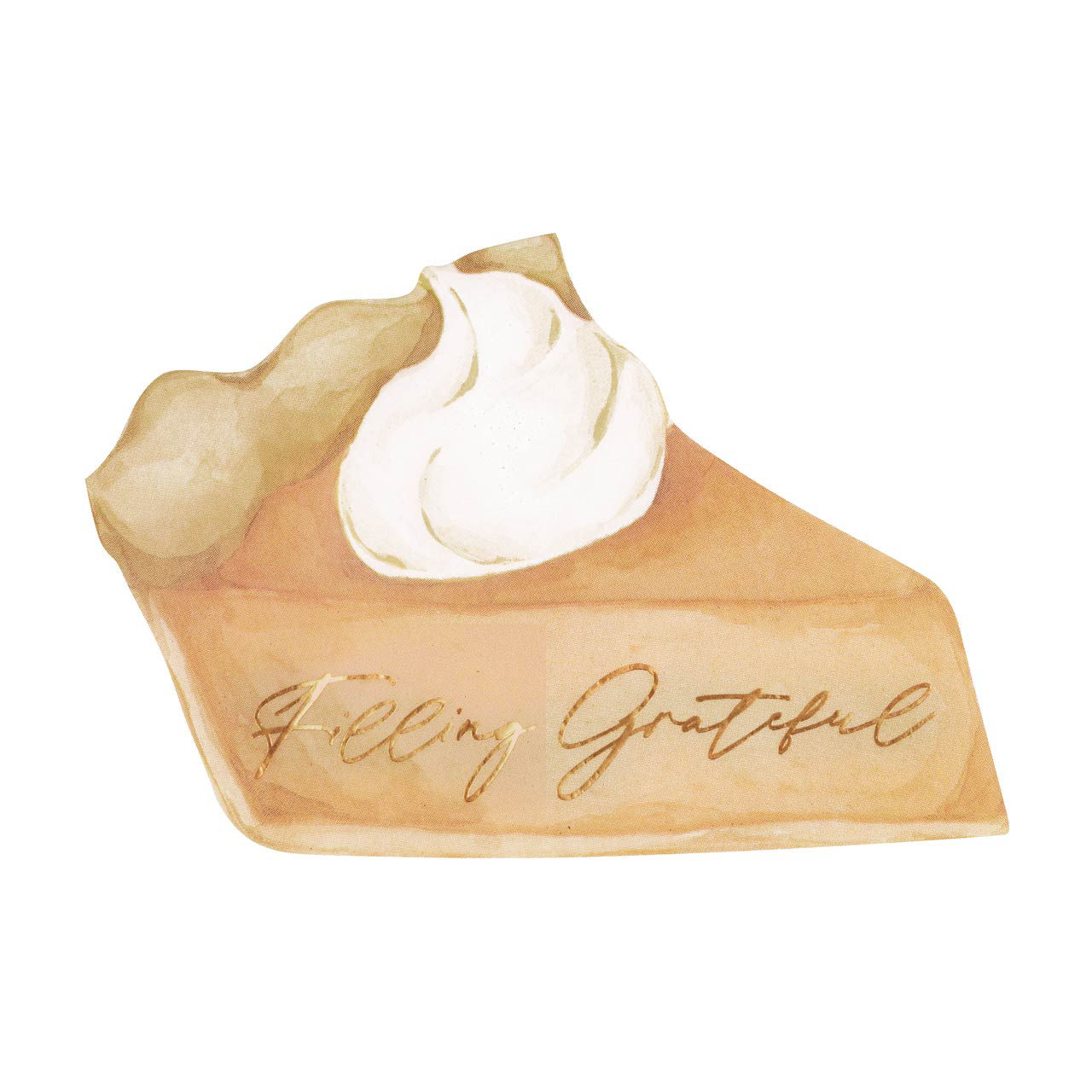 Family Thanksgiving Pie Slice-Shaped Lunch Napkins, 16 ct