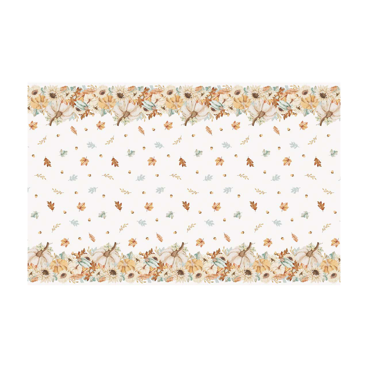 Family Thanksgiving Plastic Table Cover, 54 in x 84 in