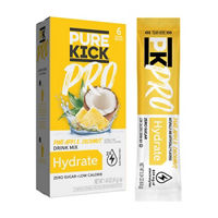 Pure Kick PRO Hydration Drink Sticks, Pineapple Coconut, 6 ct
