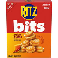 RITZ Bits Spicy Queso Sandwich Crackers, Snacks for Kids and Adults, Lunch Snack
