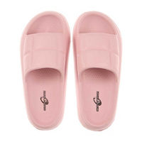 Women's Quilted Slide Sandals in Blush Color, Size Medium