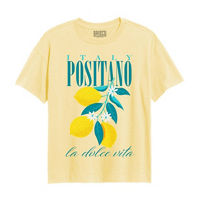 Italian Lemons Short Sleeve Crop Tee, Large