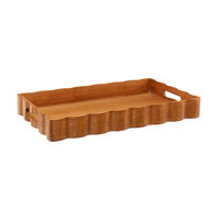 Wood tray with handle large size