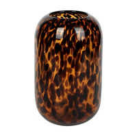 Brown Spotted Glass Vase