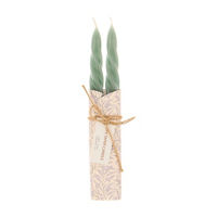 Swirled Taper Candles, 2 pk, Green