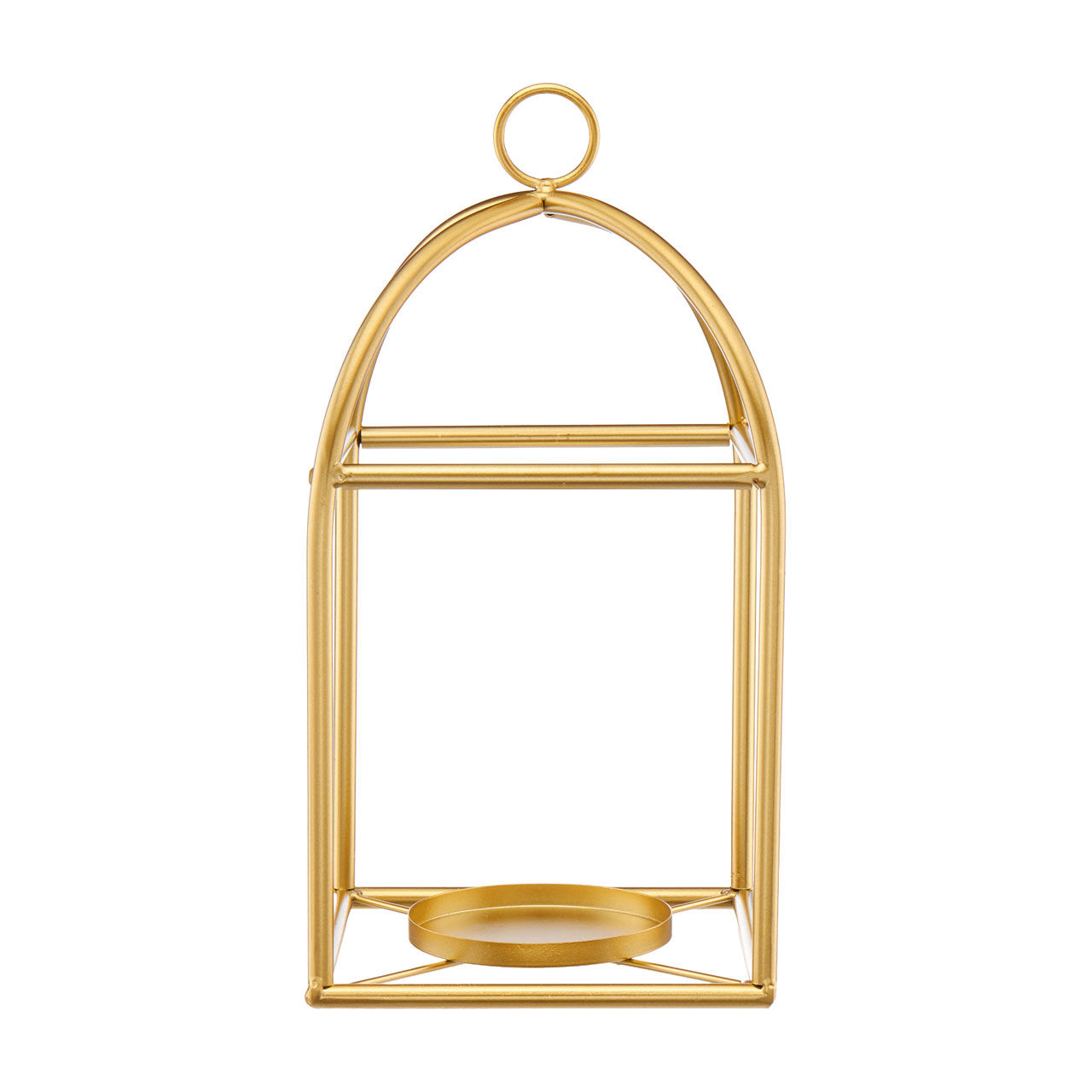 Metal Candle-Holding Lantern Display