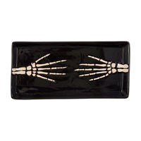 Halloween Skeleton Hand Ceramic Serving Tray