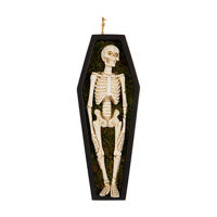 Halloween Resin Skeleton & Coffin Decoration