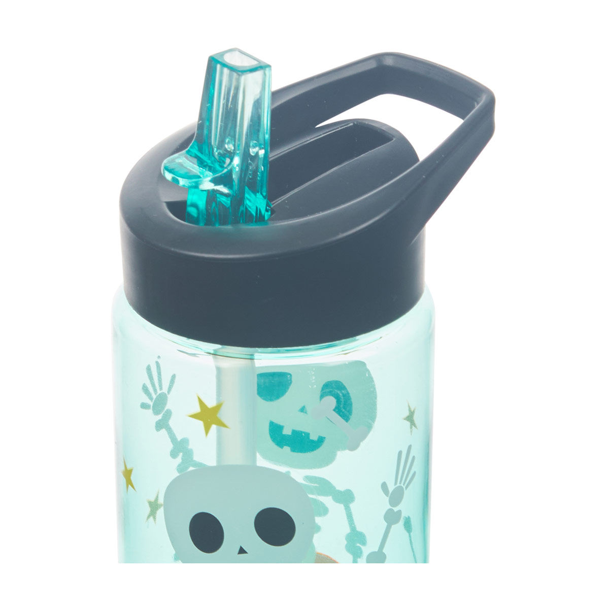 Halloween Plastic Water Bottle with Straw, 16 oz, 1 ct, Assorted