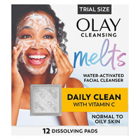 Olay Cleansing Melts + Vitamin C Face Cleanser, 12ct, Water-Activated Face Wash Cleans, Tones, and Refreshes Skin