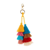 Multi-Color Double Tassel Bag Charm