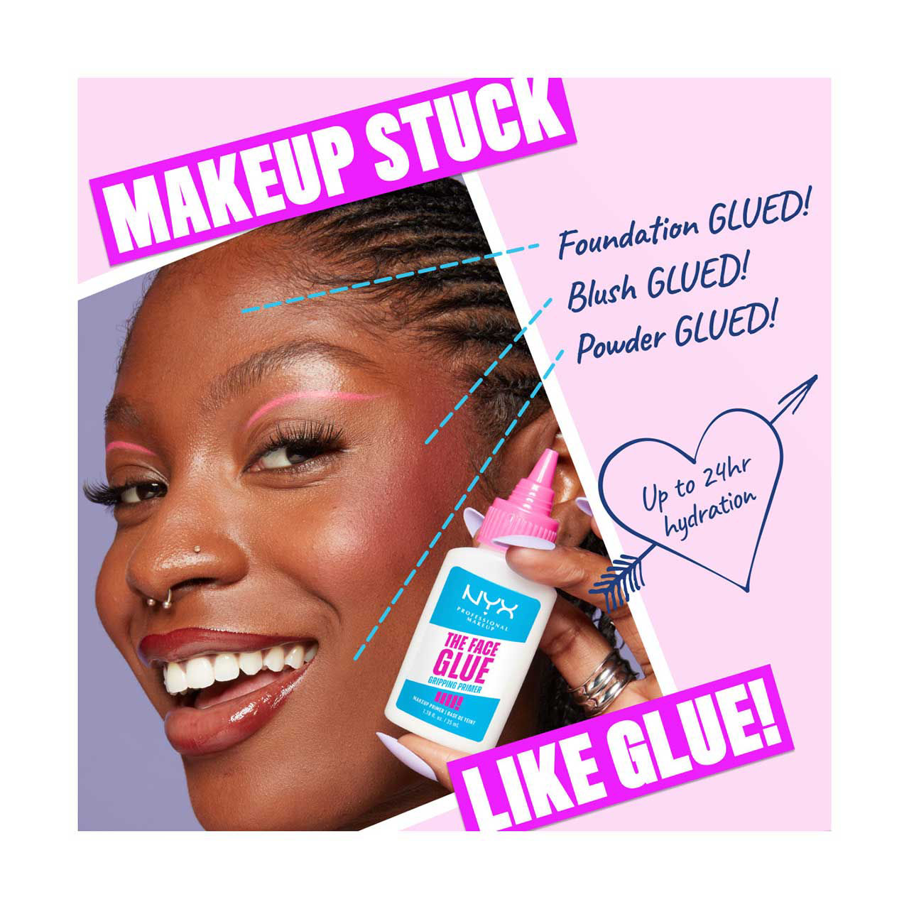 Nyx The Face Glue Gripping Primer, 1.18 fl oz