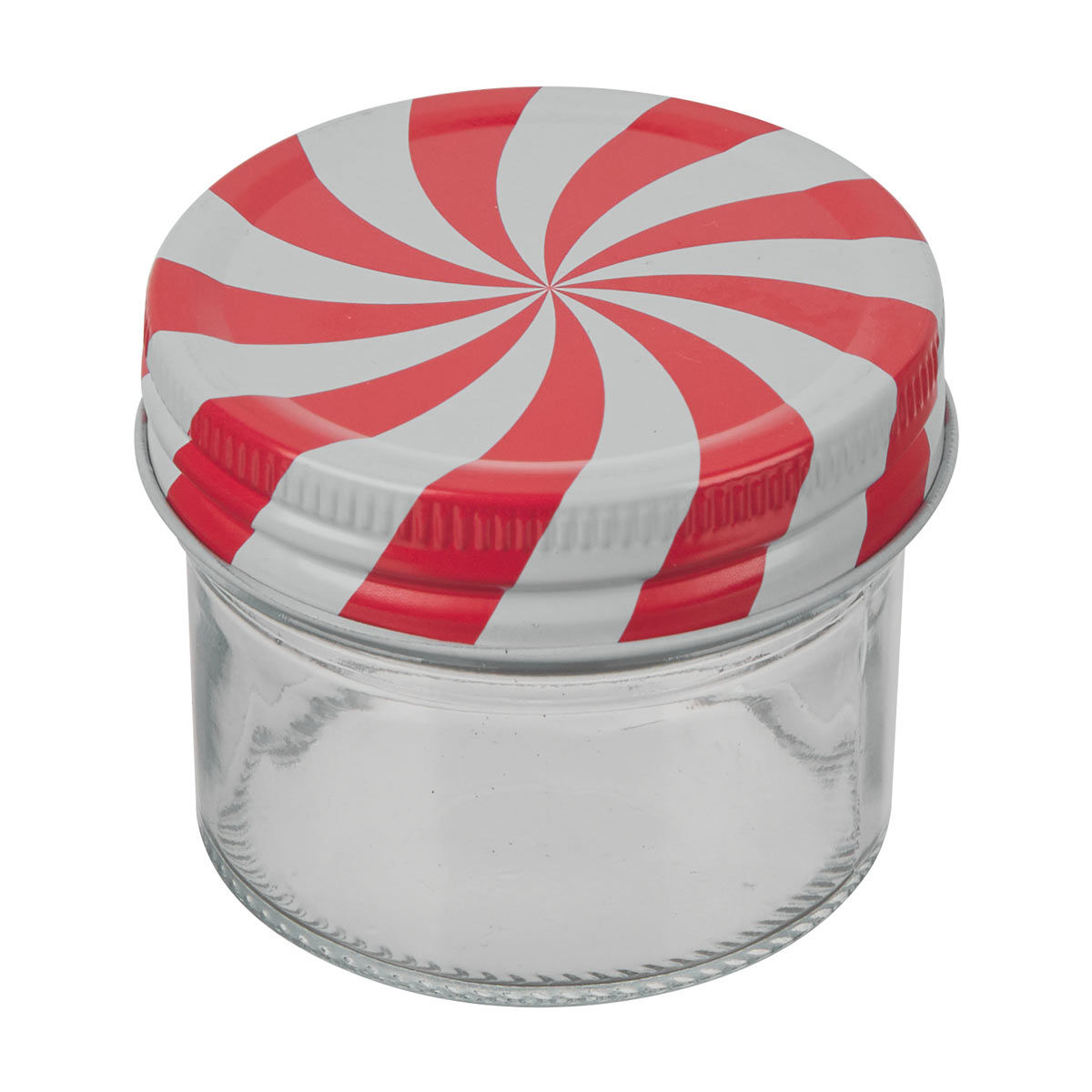 Christmas Themed Glass Canister, 4 oz, Assorted
