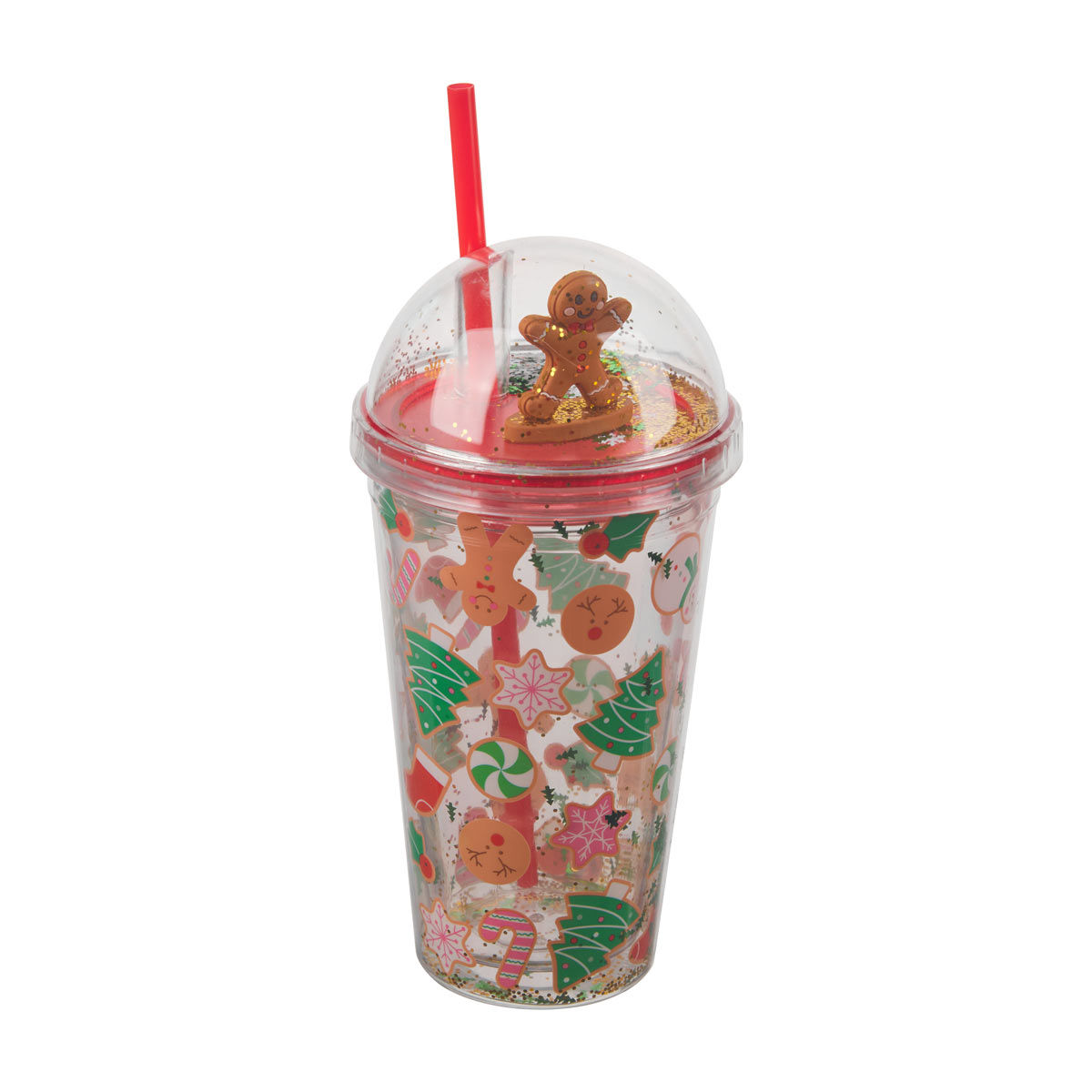 Christmas Themed Tumbler with Dome Lid, Assorted