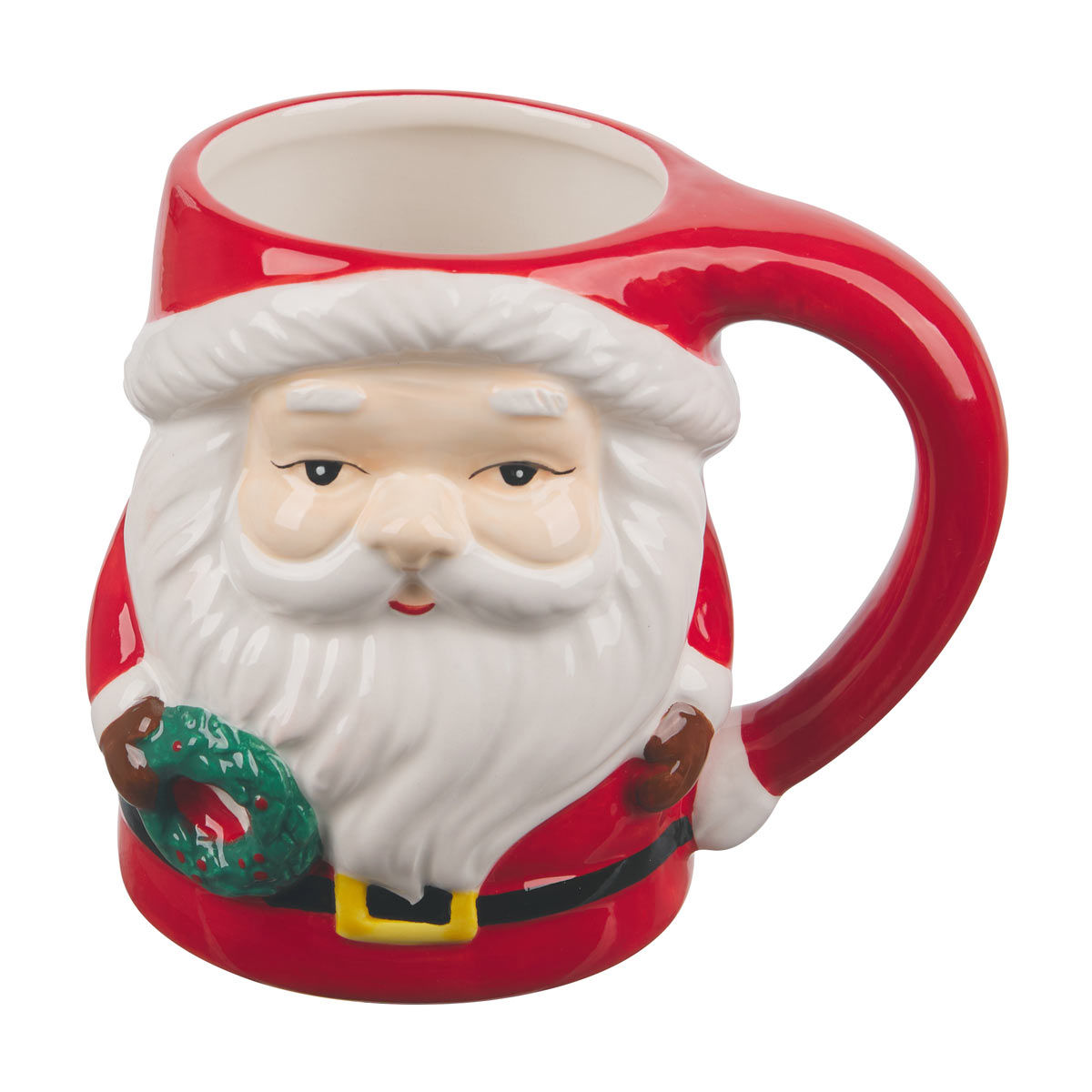 Christmas Santa Shaped Mug, Assorted