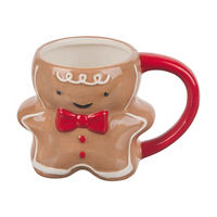 Christmas Tree or Gingerbread Shaped Mug, Assorted