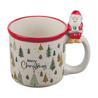 Christmas Themed Santa Handle Mug, Assorted