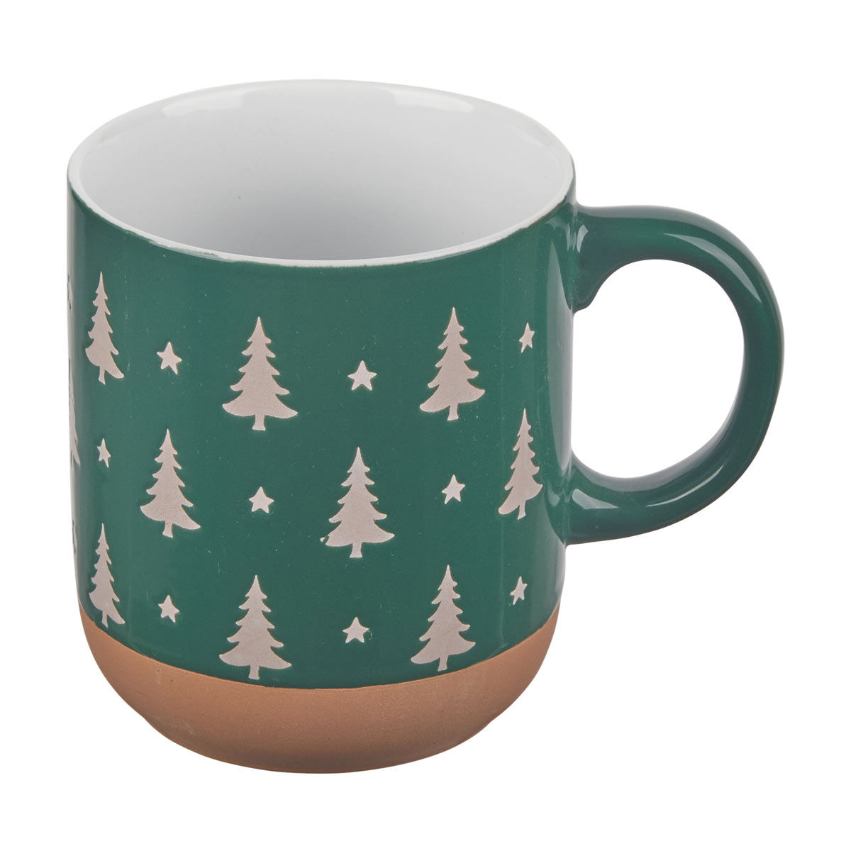 Christmas Terracotta Mug with Handle, Assorted