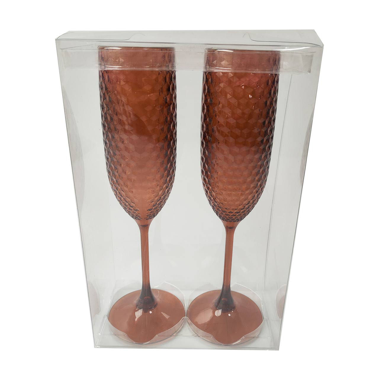 Plastic Champagne Flutes, Bronze, 2 ct