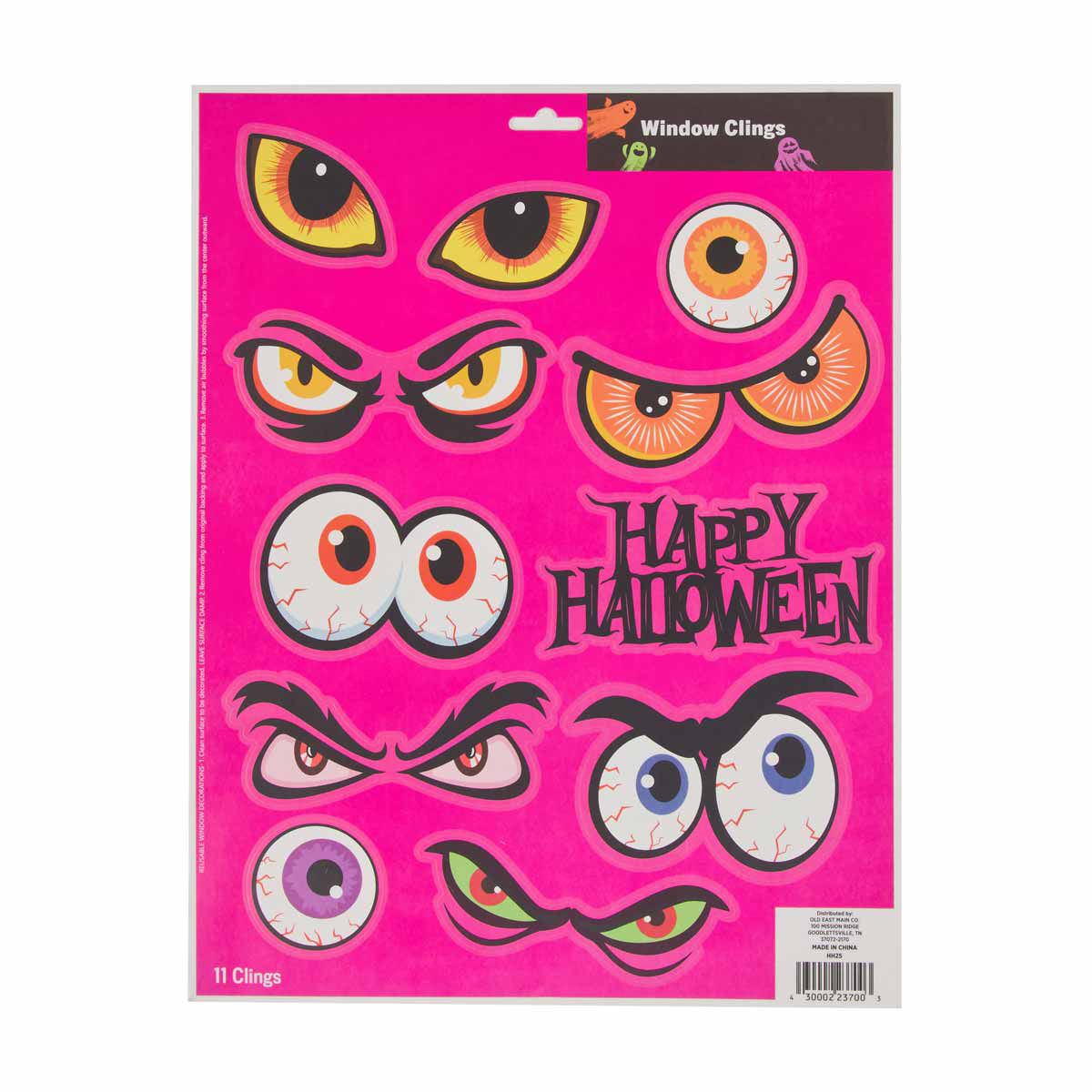 Halloween Themed Window Clings, 1 ct - Assorted