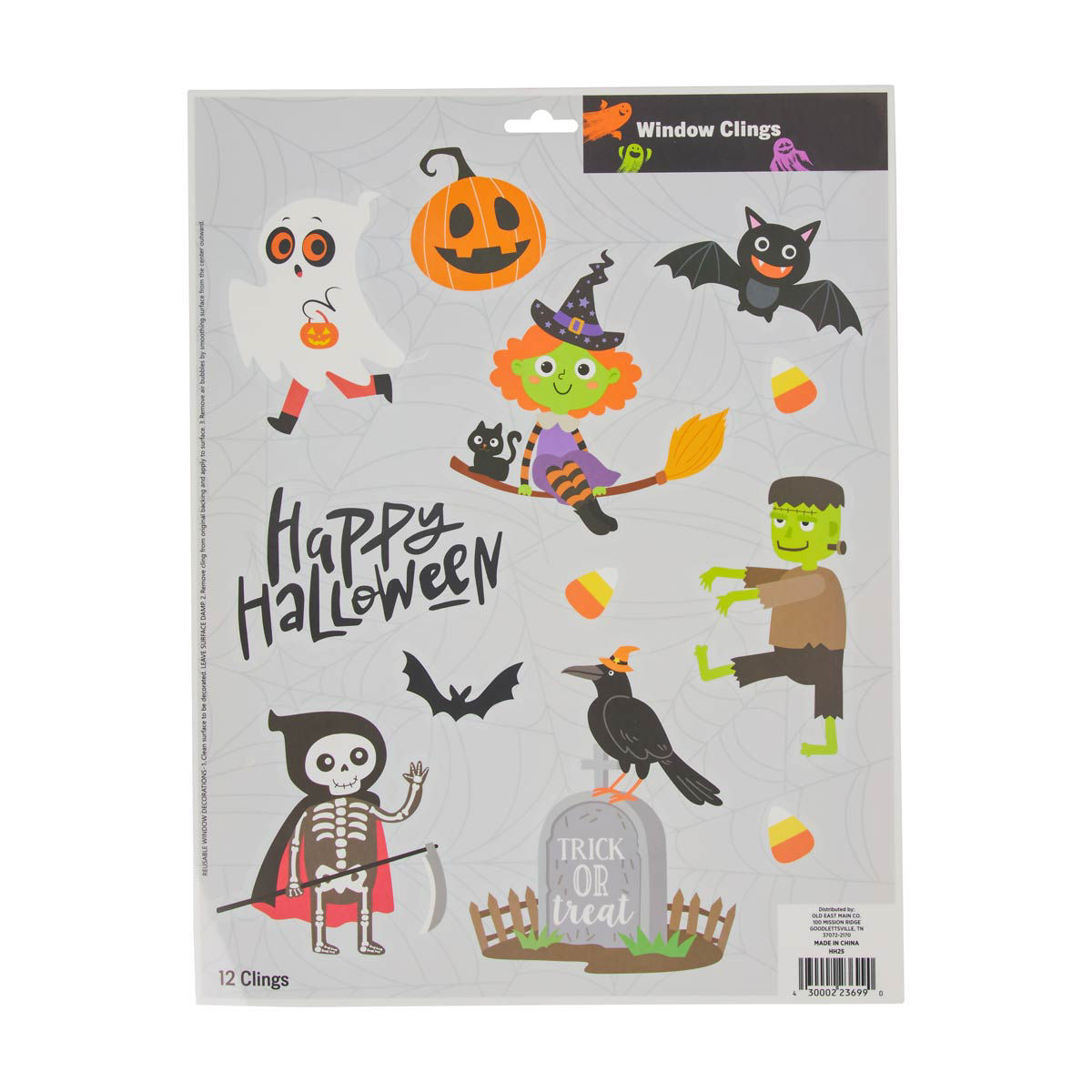 Halloween Themed Window Clings, 1 ct - Assorted