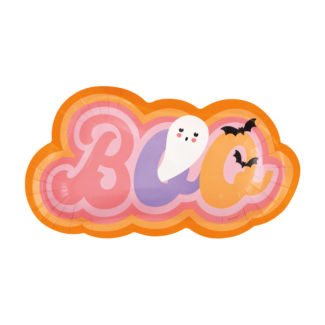 Adorable Halloween Boo-Shaped Plates, 5.5 in x 10 in, 8ct