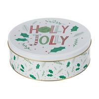 Christmas Round Tin Box, Extra Large, Assorted