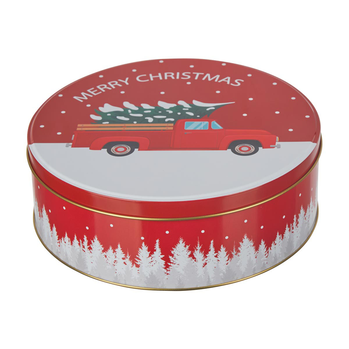 Christmas Round Tin Box, Extra Large, Assorted