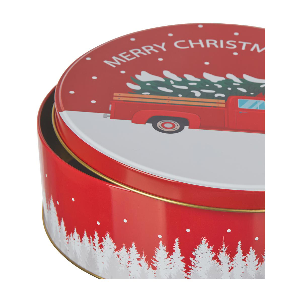 Christmas Round Tin Box, Extra Large, Assorted