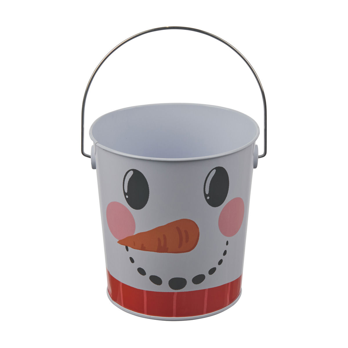Christmas Printed Mini Bucket with Handle, Assorted