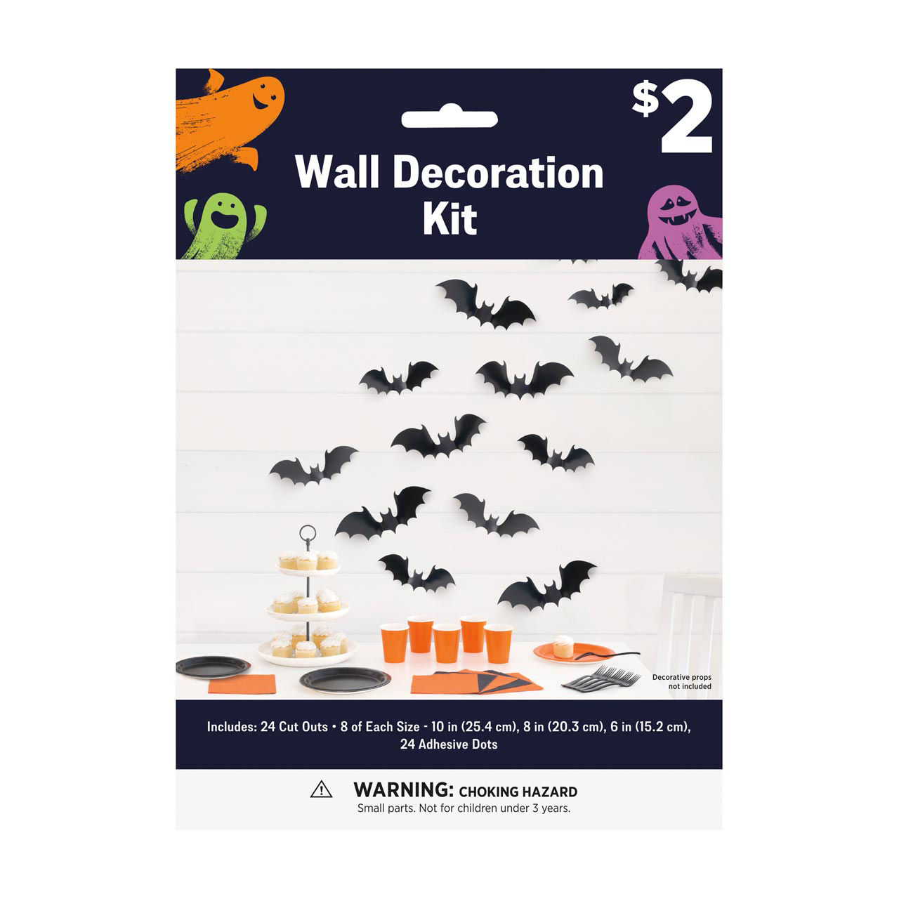 Flying Bat Wall Decorations Kit