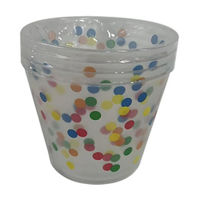 Colored Dots Tumblers, 9 oz, 4 ct