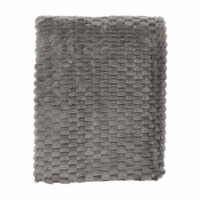 Salon de Maison Super-Soft King-Size Throw Blanket, 90 in x 102 in, Gray 