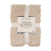Salon de Maison Super-Soft Twin-Size Throw Blanket, 66 in x 90 in, Linen 