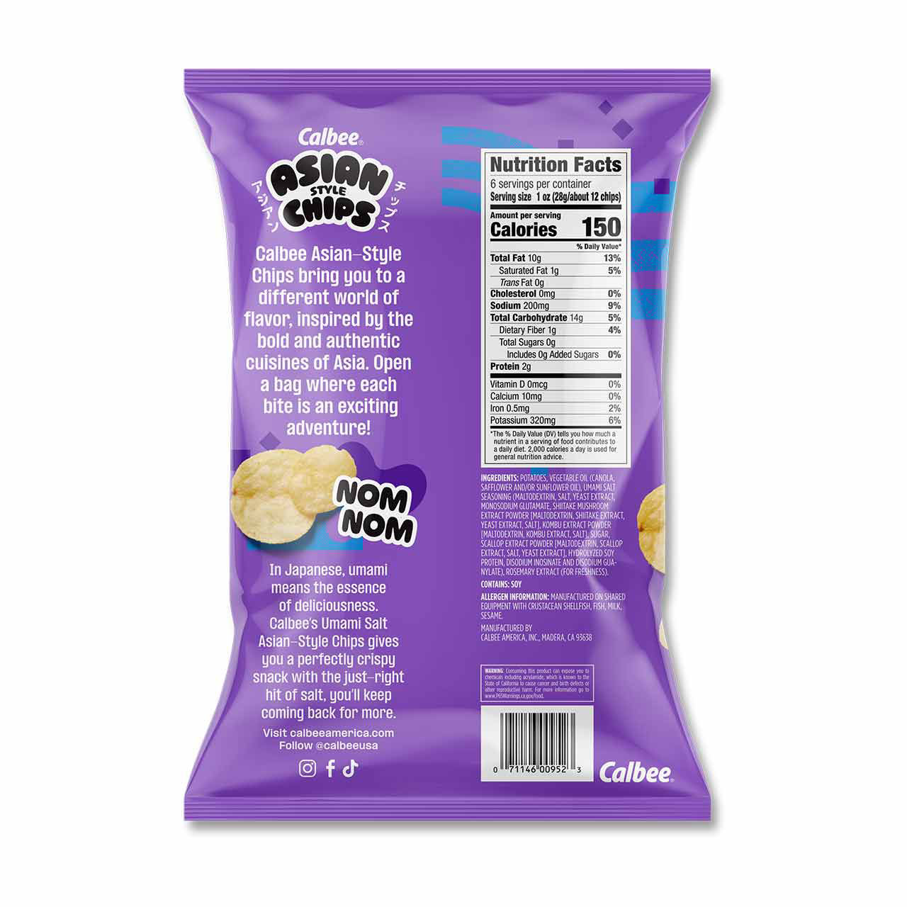 Calbee Asian Style Chips, Umami Salt, 6.0 oz