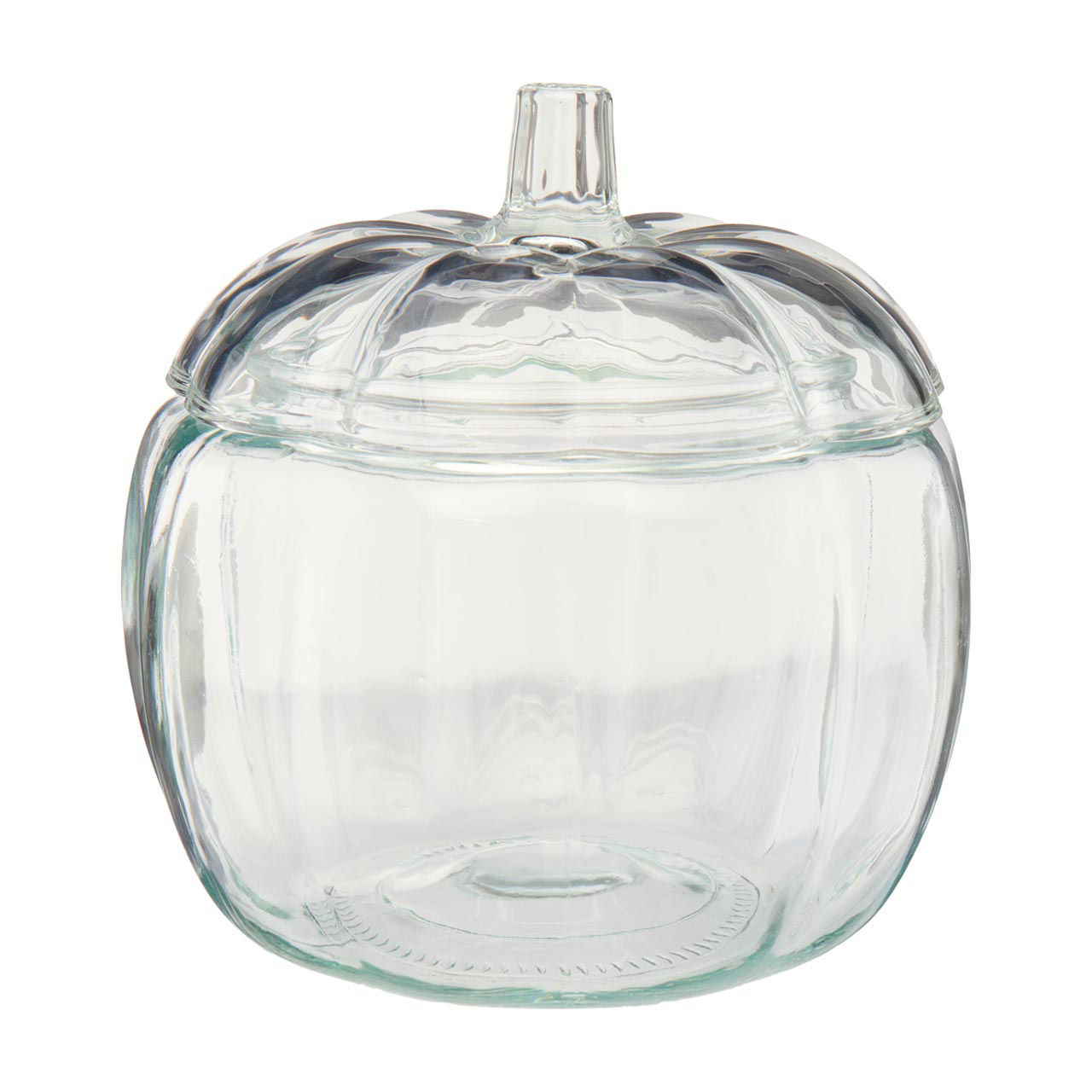 Glass Pumpkin Canister Clear