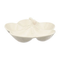 Ceramic 5-Section Pumpkin Plate White