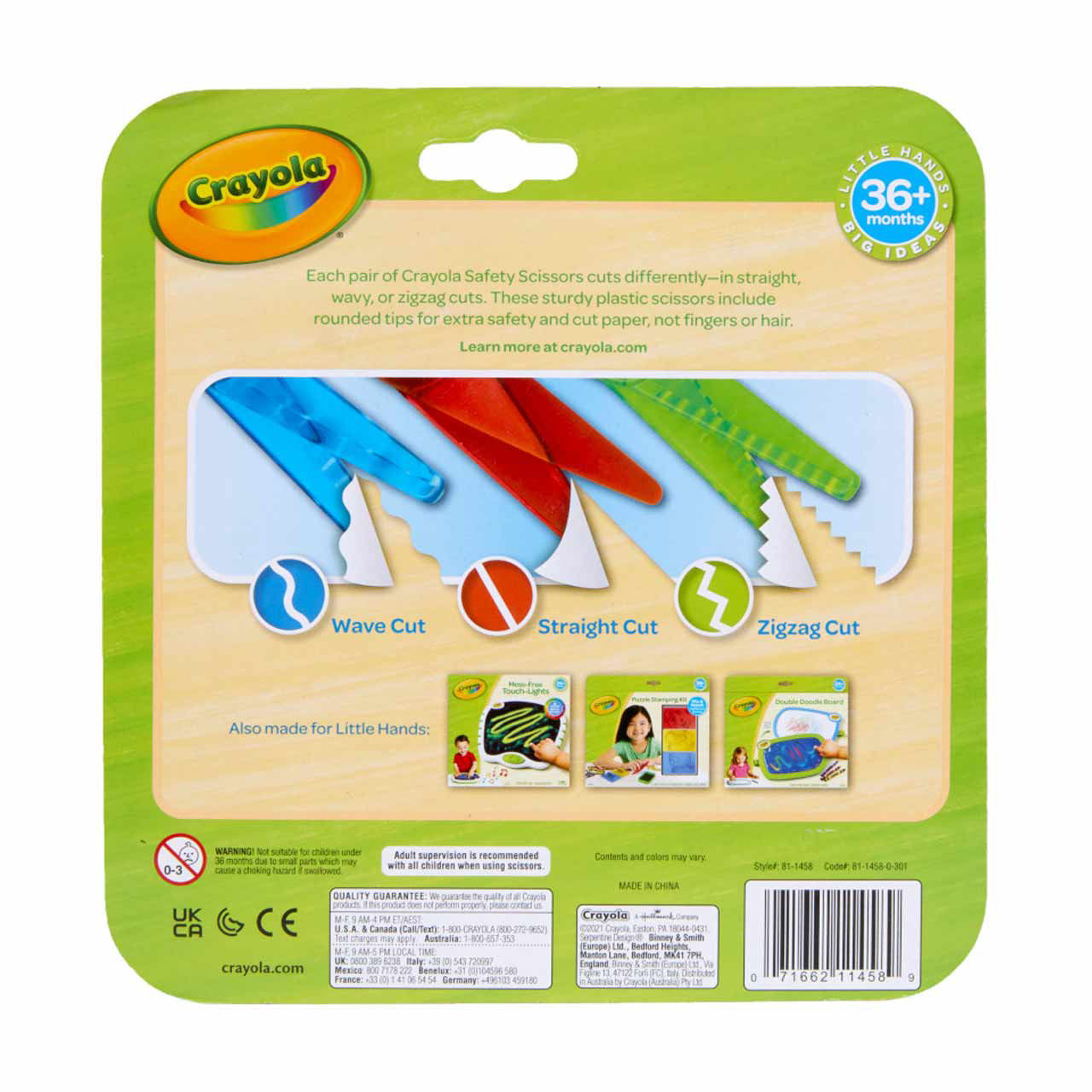 Crayola Young Kids Safety Scissors, 3 ct