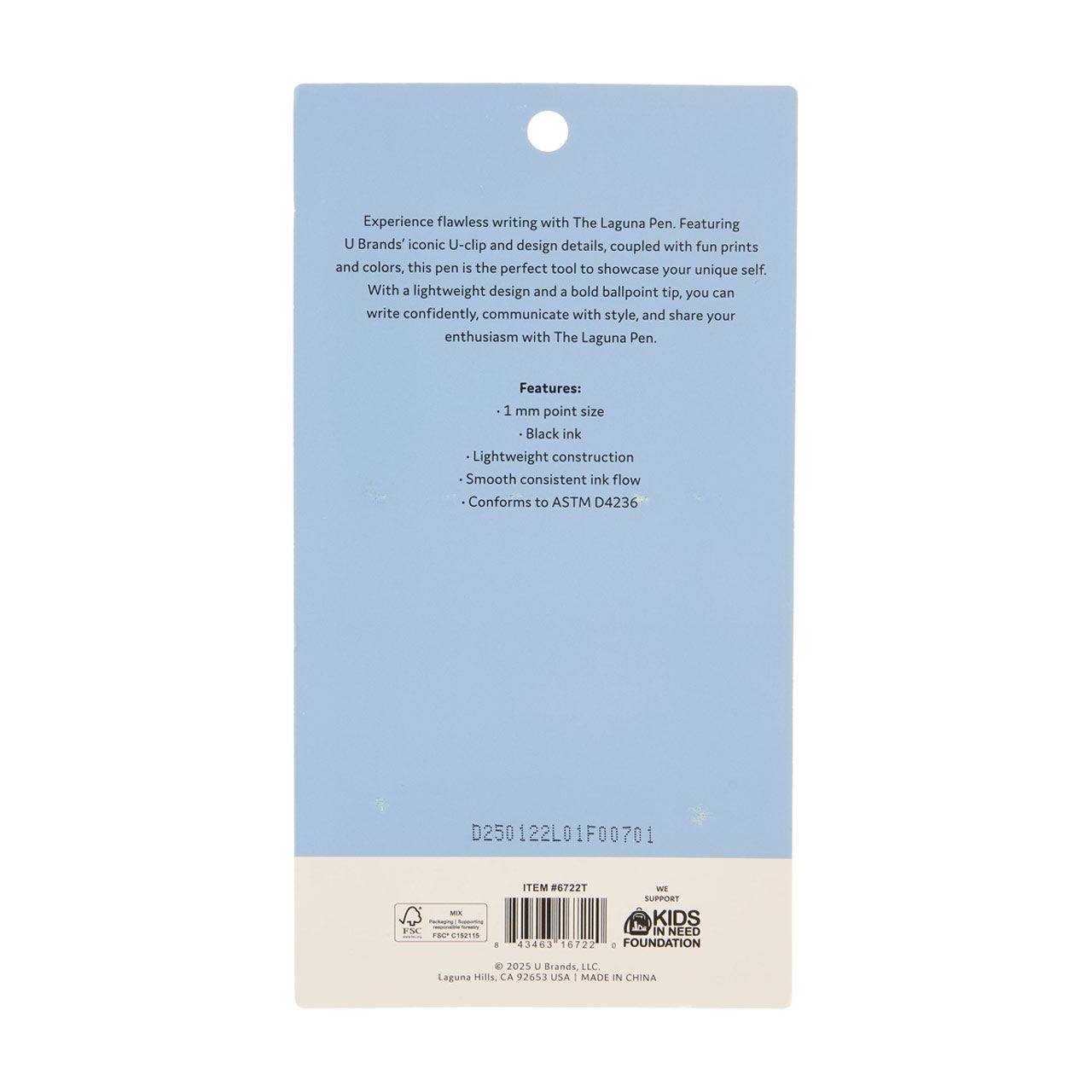 U Brands Laguna Ballpoint Pens, 6 pk