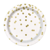 Gold Dot 9" Plates, 40 ct