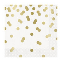 Gold Dot Lunch Napkins, 45 ct