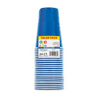 Blue Plastic Cups, 16 oz, 24 ct