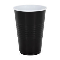 Black Plastic Cups, 16 oz, 24 ct