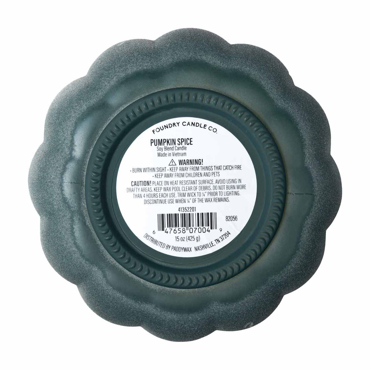 Foundry Candle Co. Dusted Glass Pumpkin Soy Blend Candle, 15oz, Pumpkin Spice