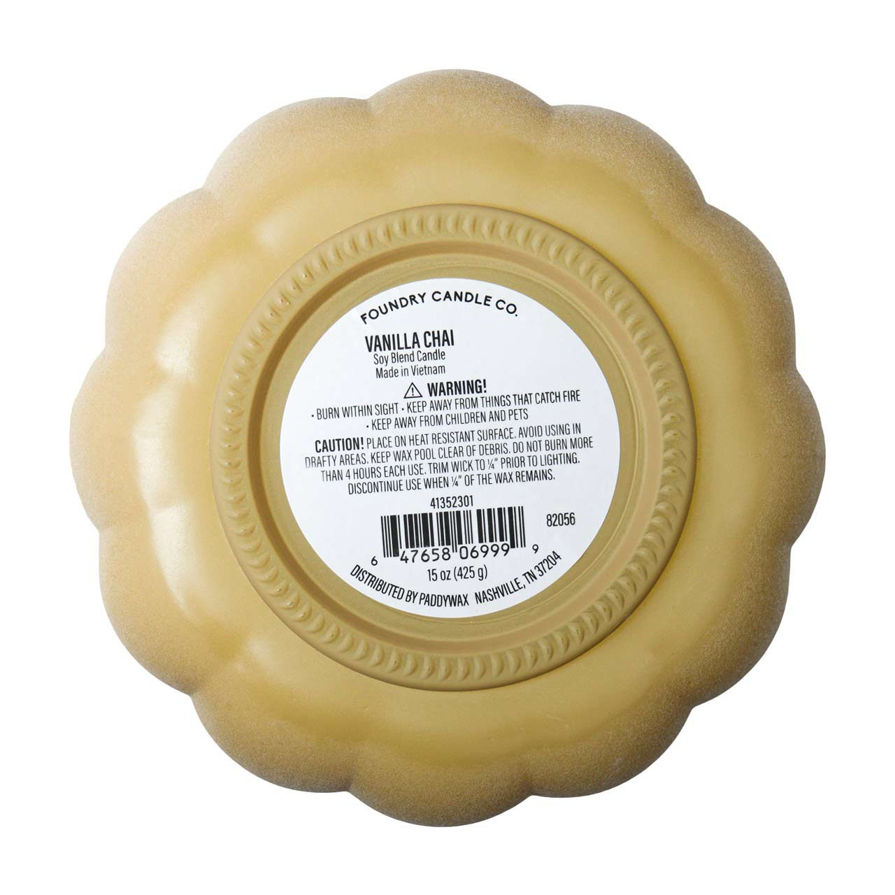 Foundry Candle Co. Dusted Glass Pumpkin Soy Blend Candle, 15 oz, Vanilla Chai