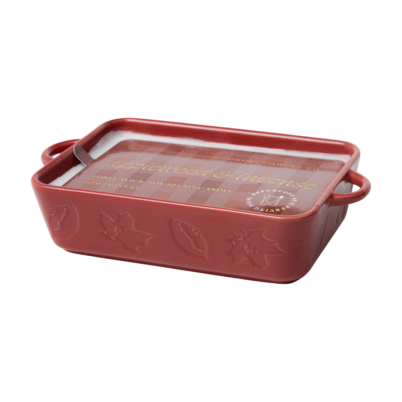 Foundry Candle Co. Ceramic Baking Dish Soy Blend Candle, 10 oz, Applewood & Ince