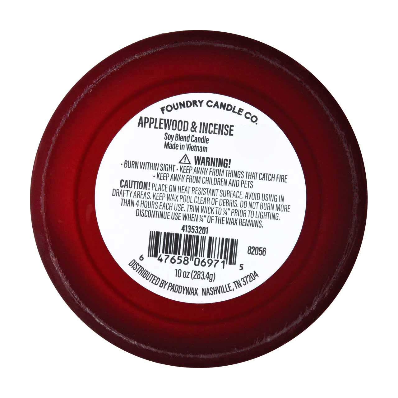 Foundry Candle Co. Glass Soy Blend Candle, 10 oz, Applewood & Incense