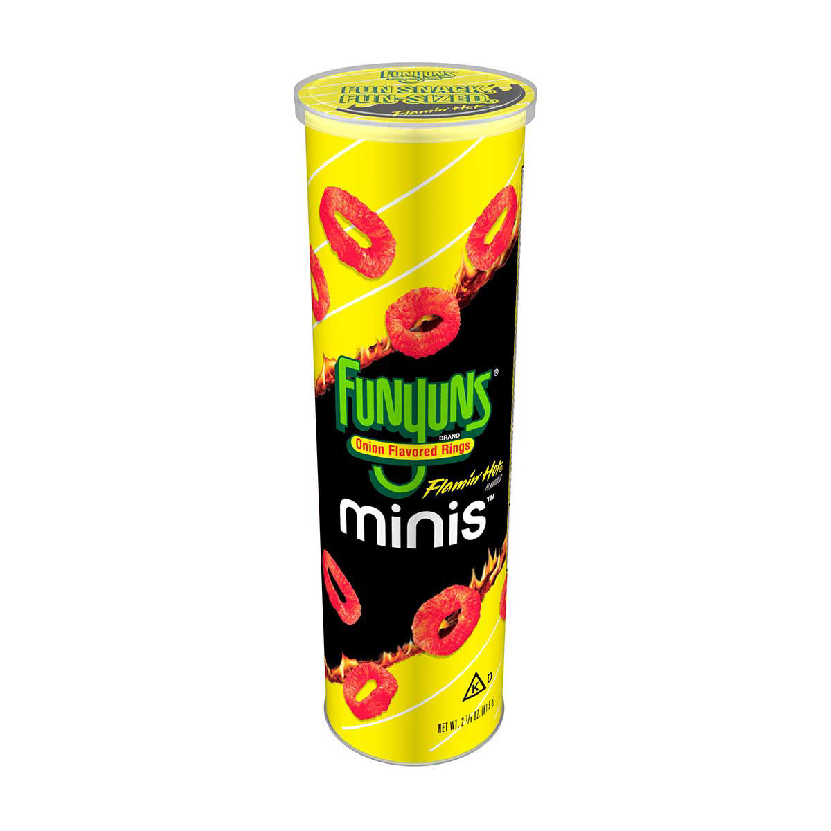 Funyuns Minis Onion Flavored Rings Flamin' Hot 2 7/8 Oz