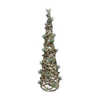 Battery-Operated Festive Christmas Rattan Tree, 40 in