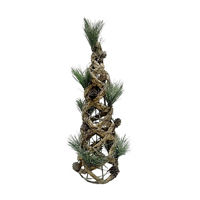 Battery-Operated Festive Christmas Rattan Tree, 15 in